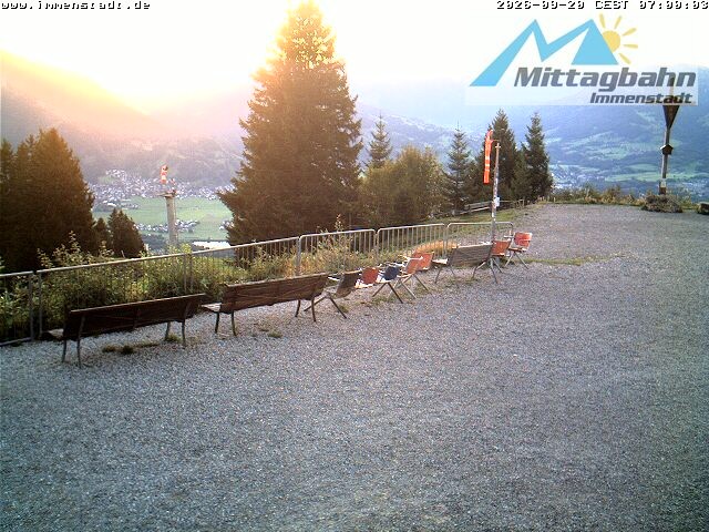 Archived image Webcam Mountain Mittagberg (View towards Valley Iller)