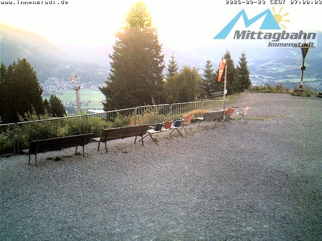 Archived image Webcam Mountain Mittagberg (View towards Valley Iller)