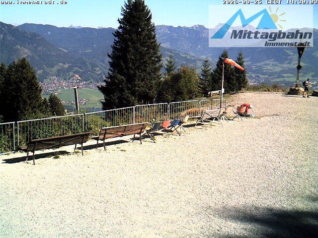 Archiv Foto Webcam Immenstadt: Mittaggipfel (Blick ins Illertal)
