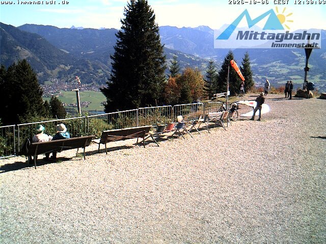 Archiv Foto Webcam Immenstadt: Mittaggipfel (Blick ins Illertal)