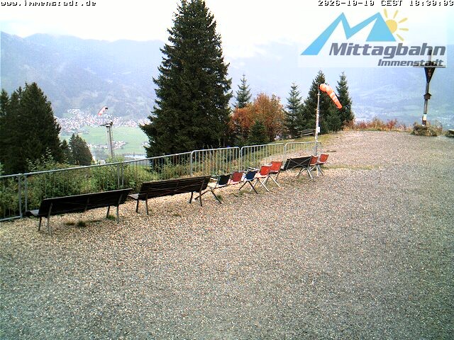 Archiv Foto Webcam Immenstadt: Mittaggipfel (Blick ins Illertal)