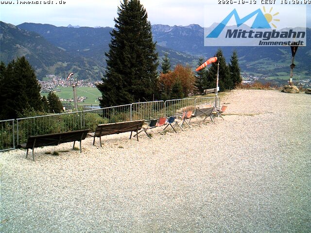 Archiv Foto Webcam Immenstadt: Mittaggipfel (Blick ins Illertal)