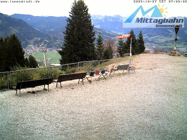 Archived image Webcam Mountain Mittagberg (View towards Valley Iller)