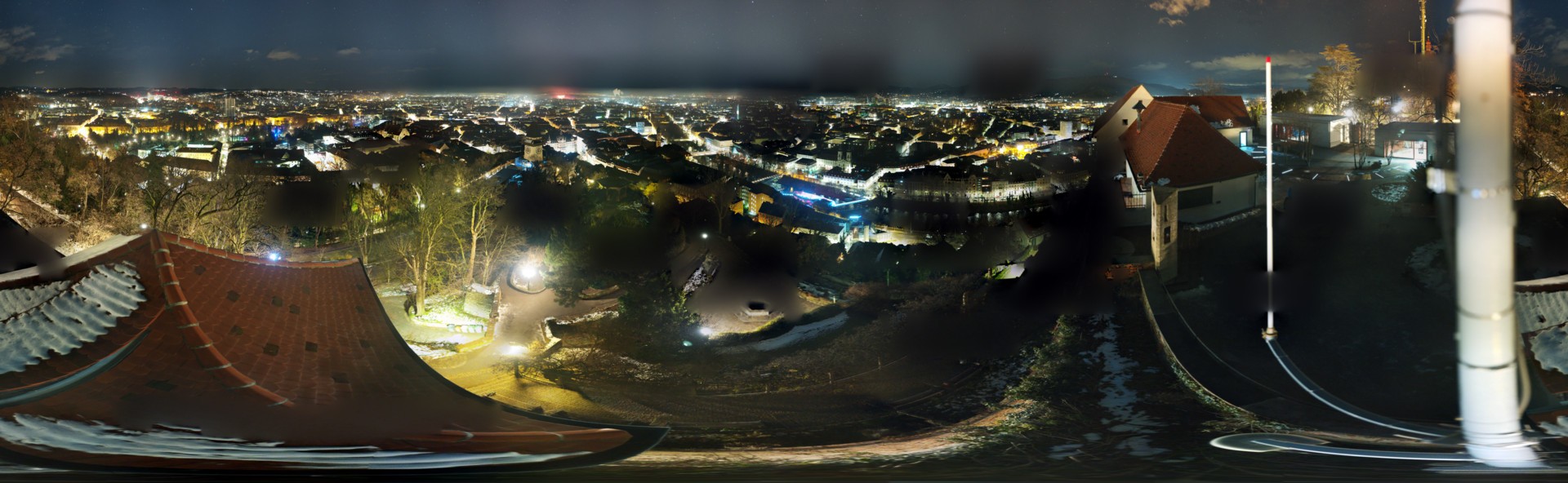 Archiv Foto Webcam Graz: Panorama vom Schlossberg