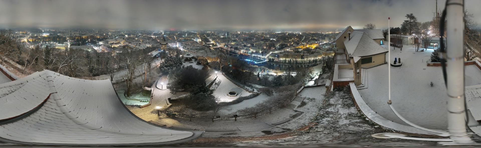Archiv Foto Webcam Graz: Panorama vom Schlossberg