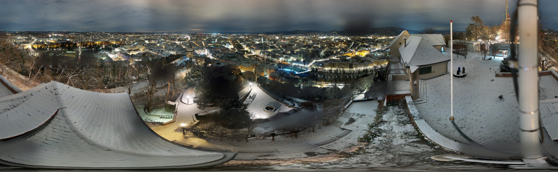 Archiv Foto Webcam Graz: Panorama vom Schlossberg