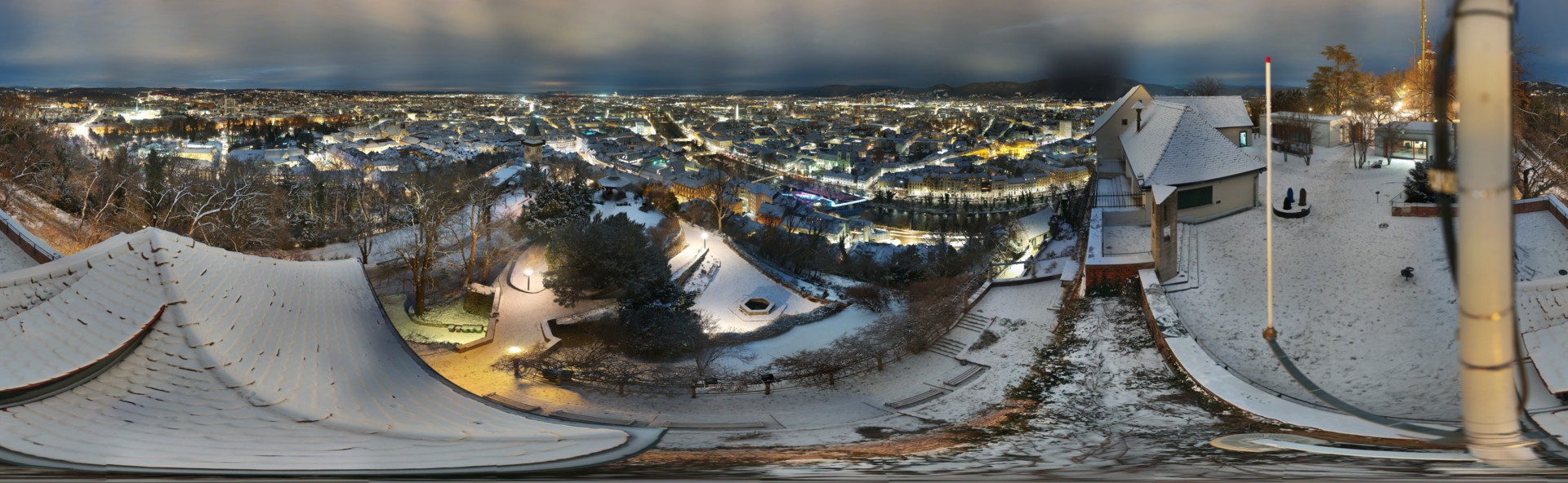 Archiv Foto Webcam Graz: Panorama vom Schlossberg
