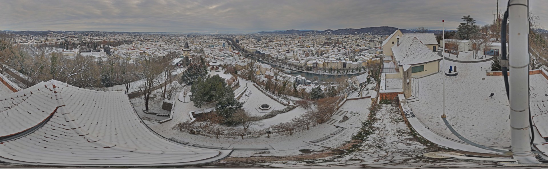 Archiv Foto Webcam Graz: Panorama vom Schlossberg