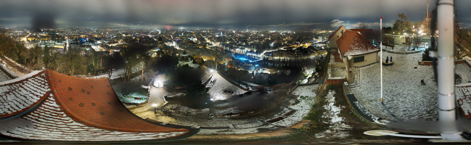 Archiv Foto Webcam Graz: Panorama vom Schlossberg