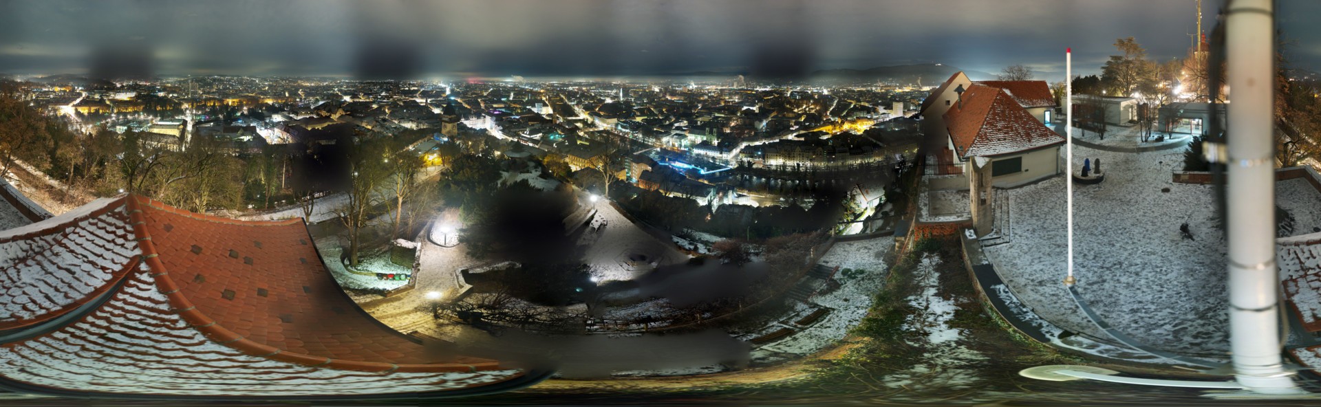 Archiv Foto Webcam Graz: Panorama vom Schlossberg