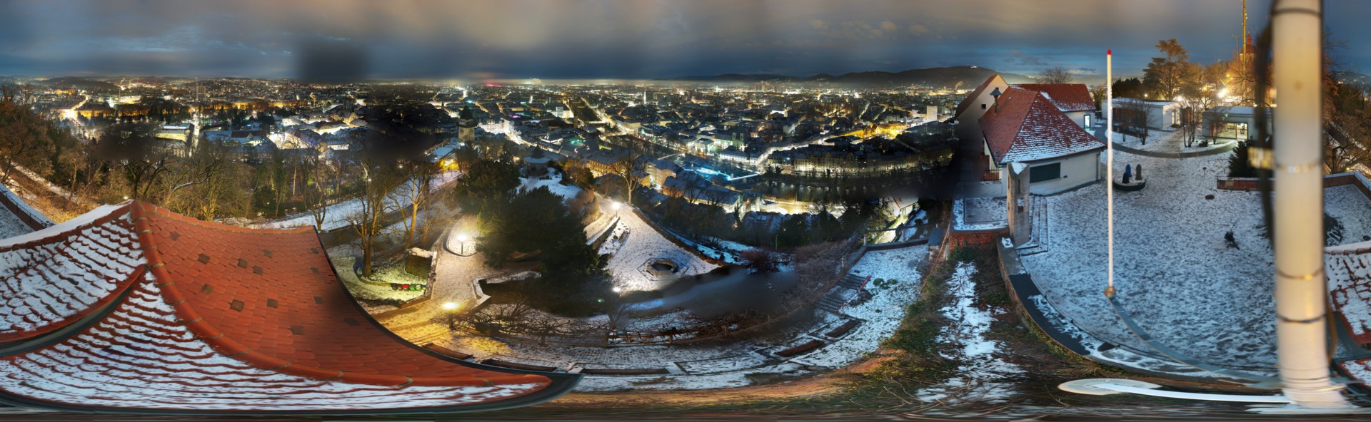 Archiv Foto Webcam Graz: Panorama vom Schlossberg