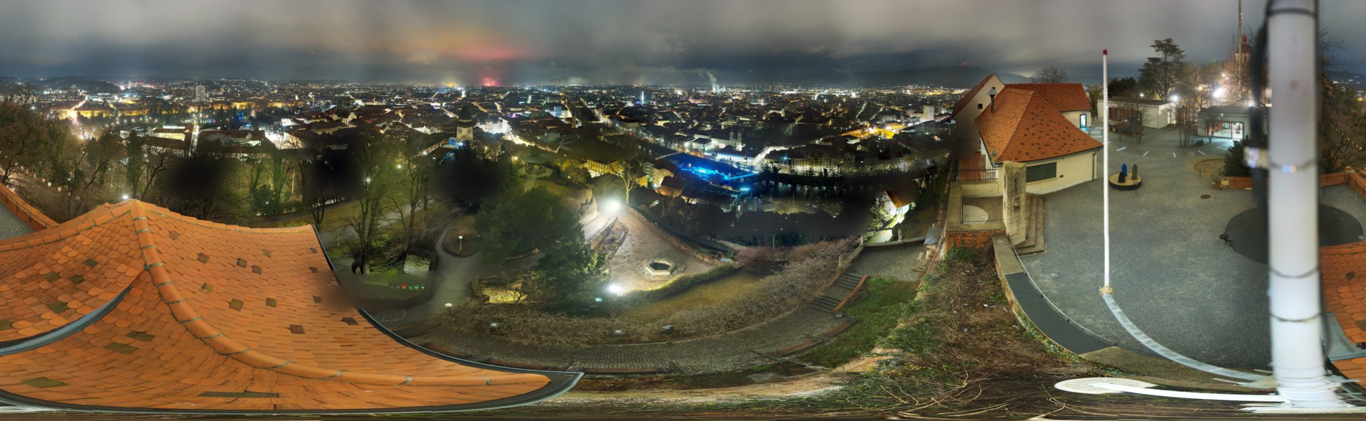 Archiv Foto Webcam Graz: Panorama vom Schlossberg