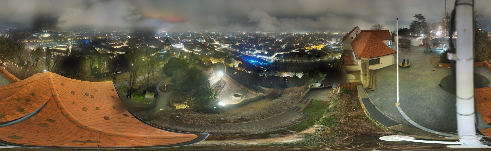 Archiv Foto Webcam Graz: Panorama vom Schlossberg