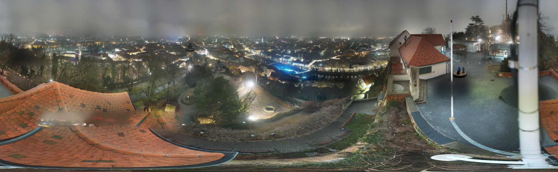 Archiv Foto Webcam Graz: Panorama vom Schlossberg