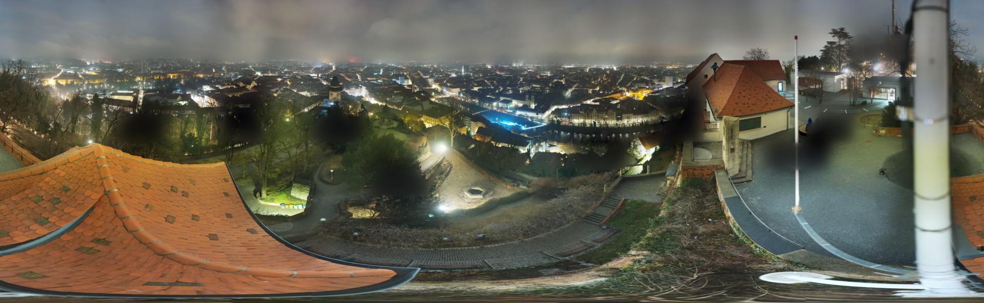 Archiv Foto Webcam Graz: Panorama vom Schlossberg