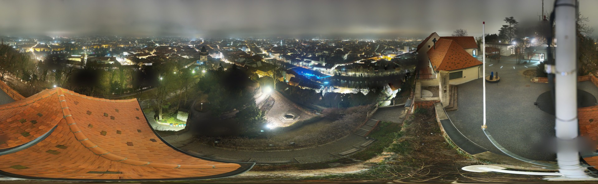 Archiv Foto Webcam Graz: Panorama vom Schlossberg