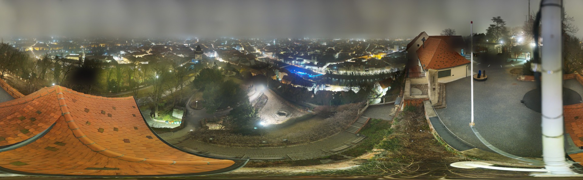 Archiv Foto Webcam Graz: Panorama vom Schlossberg