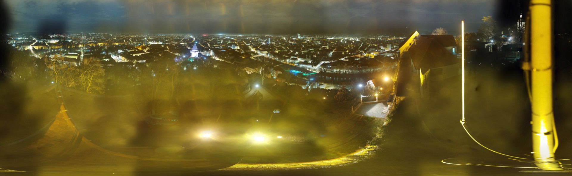 Archiv Foto Webcam Graz: Panorama vom Schlossberg