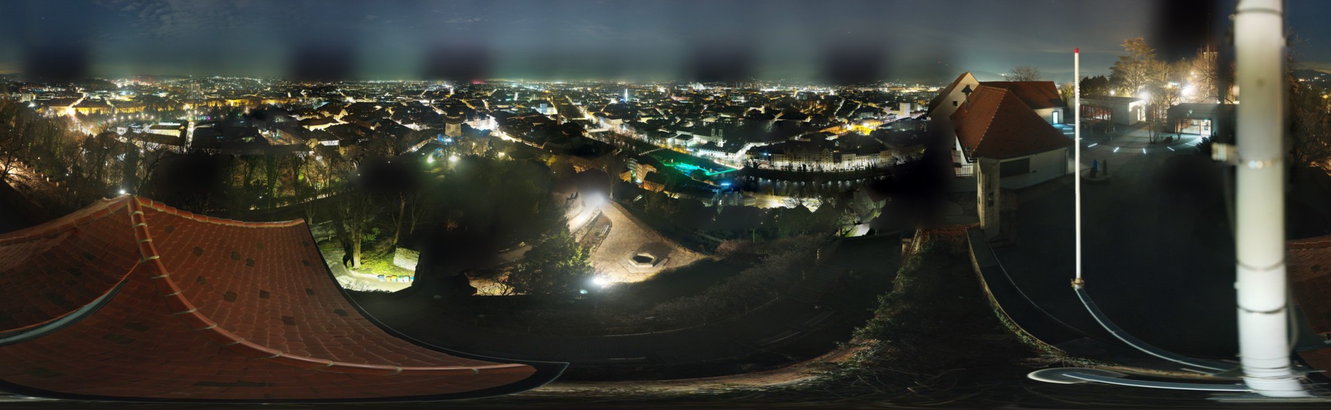 Archiv Foto Webcam Graz: Panorama vom Schlossberg