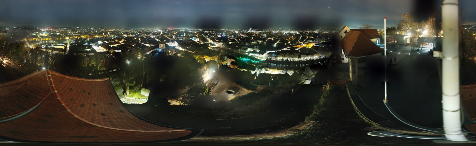 Archiv Foto Webcam Graz: Panorama vom Schlossberg