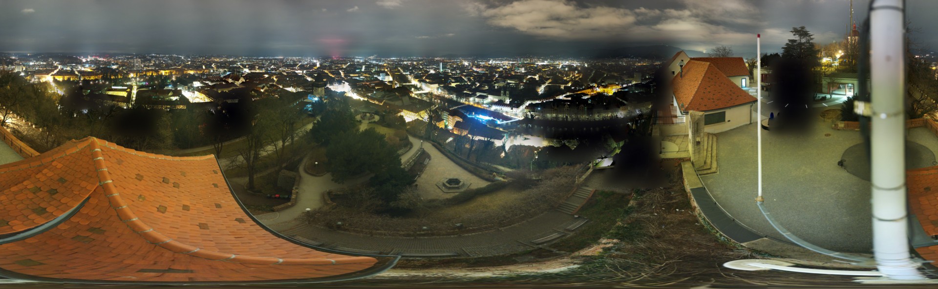 Archiv Foto Webcam Graz: Panorama vom Schlossberg