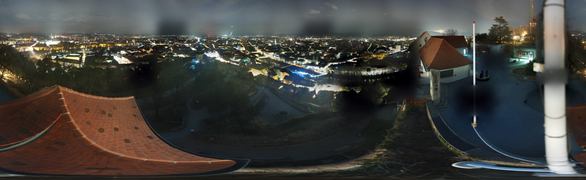 Archiv Foto Webcam Graz: Panorama vom Schlossberg