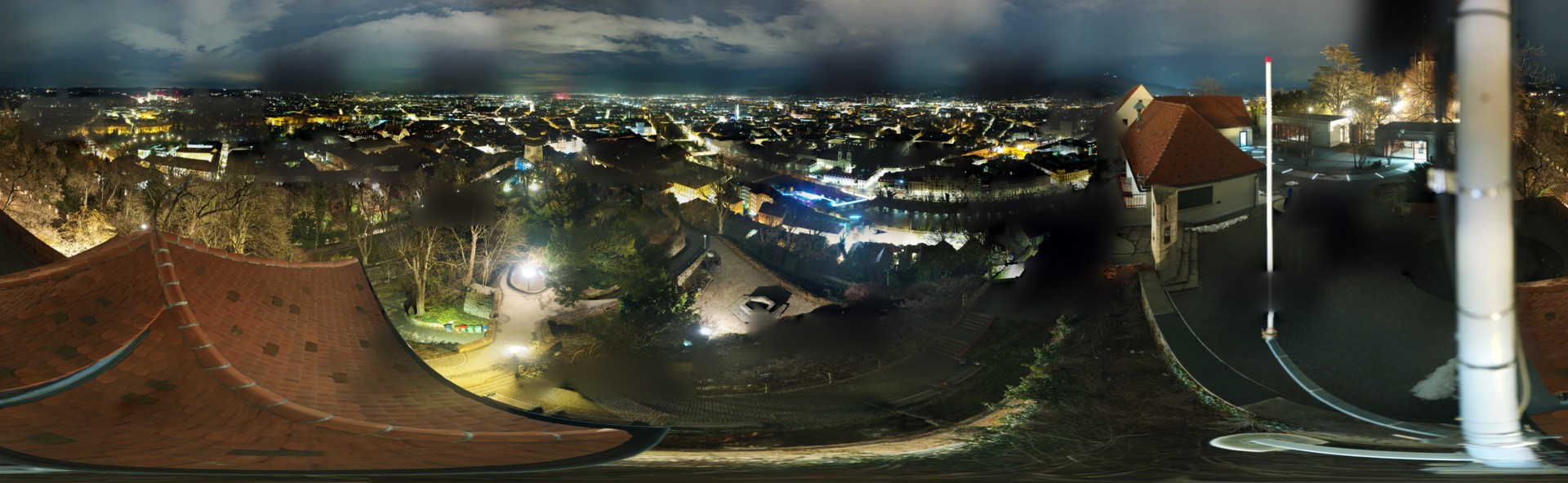 Archiv Foto Webcam Graz: Panorama vom Schlossberg