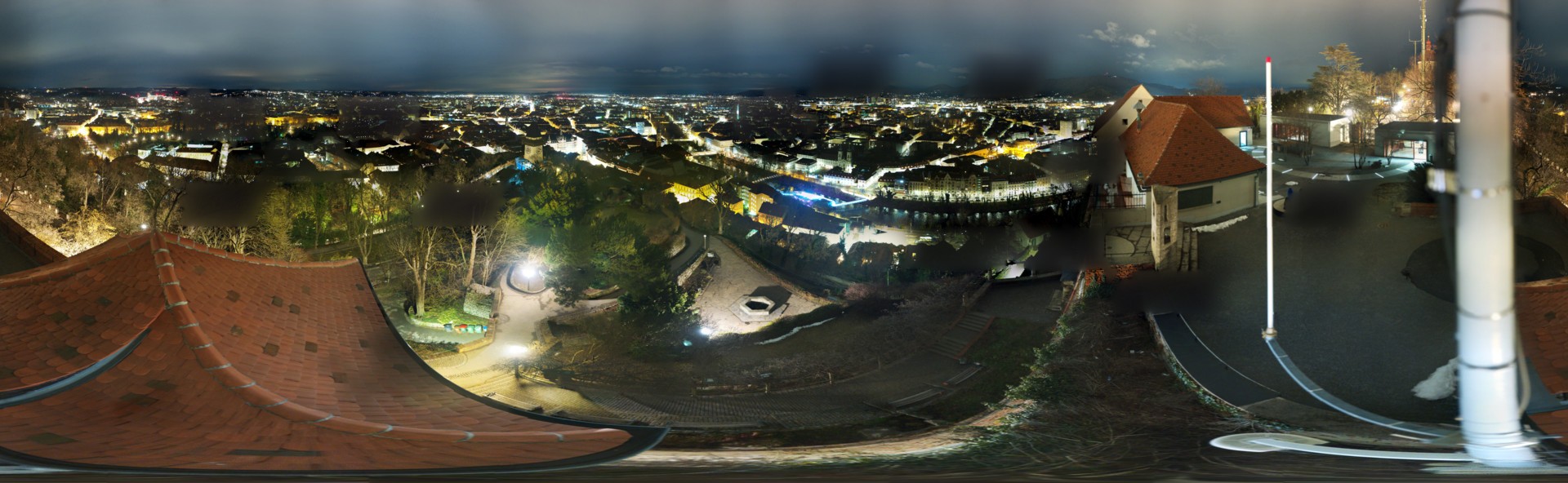 Archiv Foto Webcam Graz: Panorama vom Schlossberg