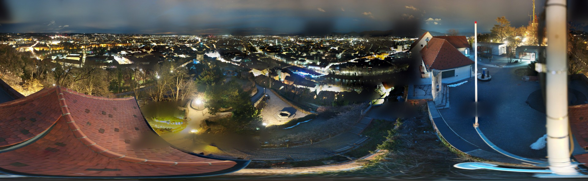 Archiv Foto Webcam Graz: Panorama vom Schlossberg