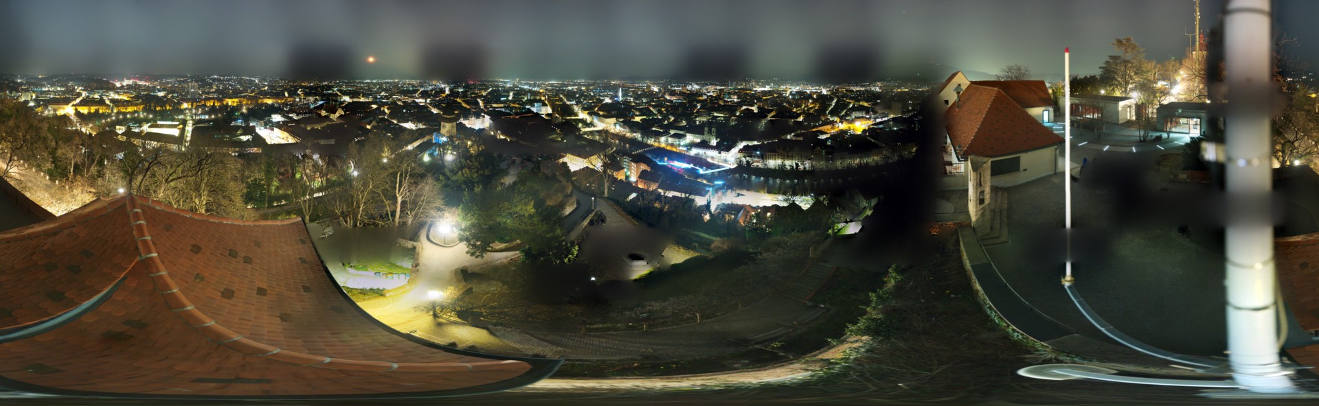 Archiv Foto Webcam Graz: Panorama vom Schlossberg