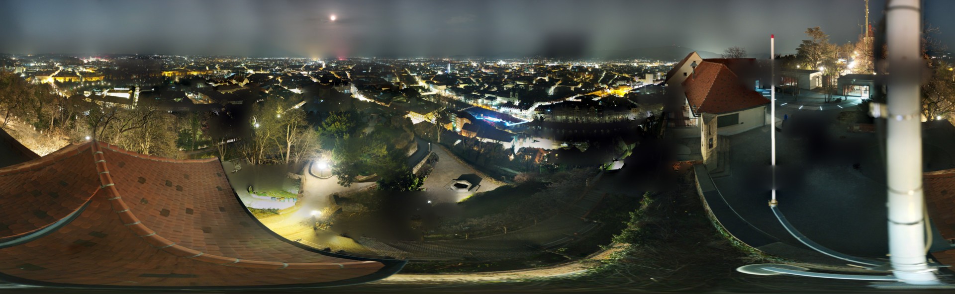 Archiv Foto Webcam Graz: Panorama vom Schlossberg