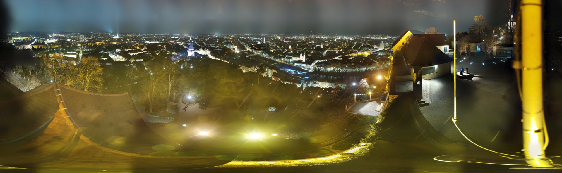 Archiv Foto Webcam Graz: Panorama vom Schlossberg