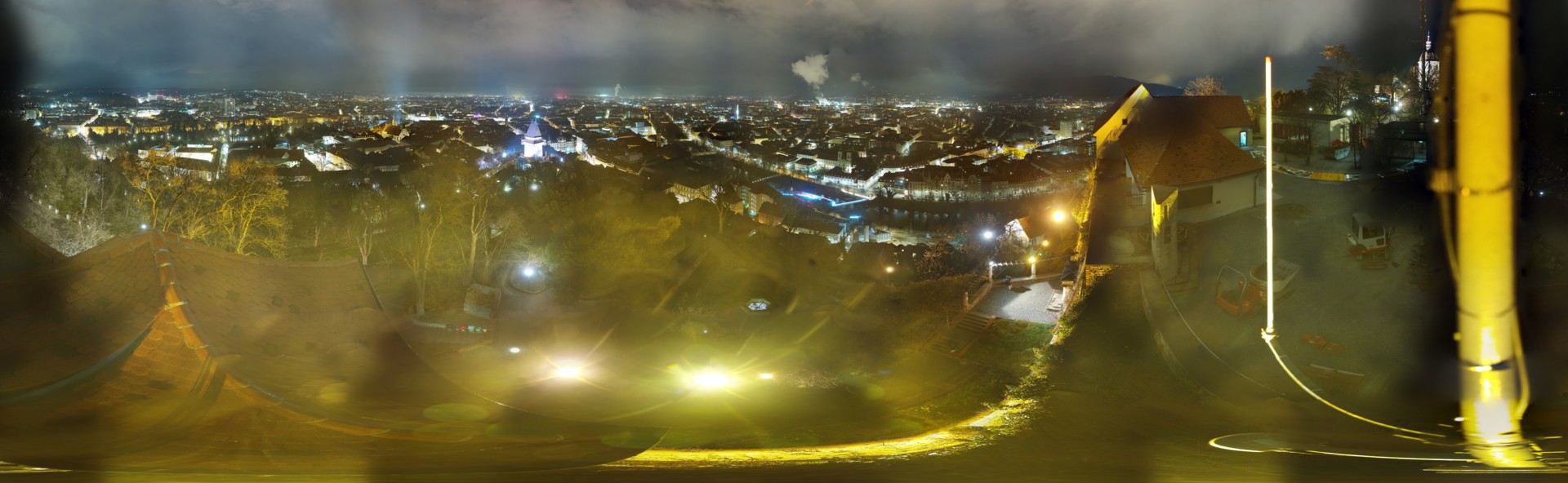 Archiv Foto Webcam Graz: Panorama vom Schlossberg