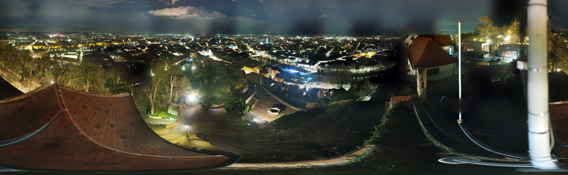 Archiv Foto Webcam Graz: Panorama vom Schlossberg