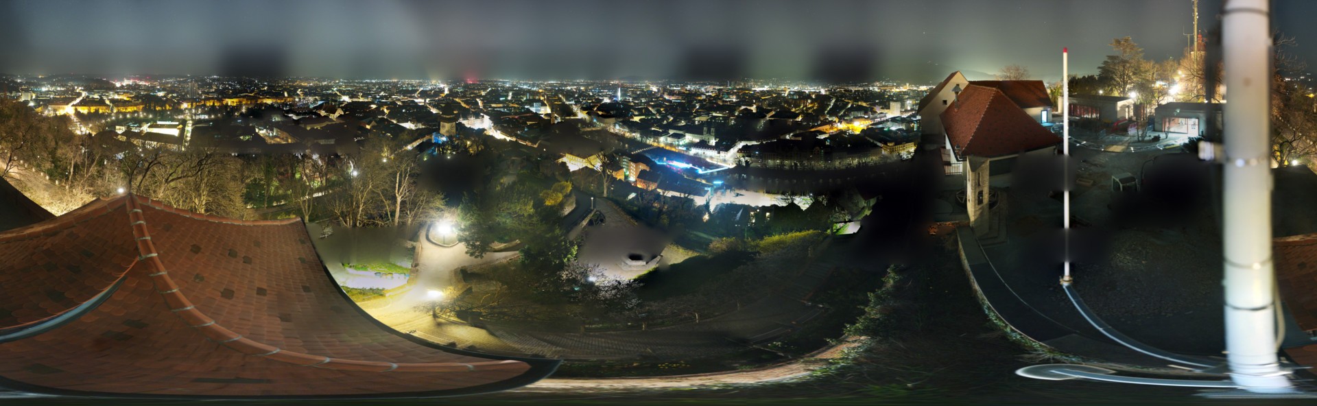 Archiv Foto Webcam Graz: Panorama vom Schlossberg