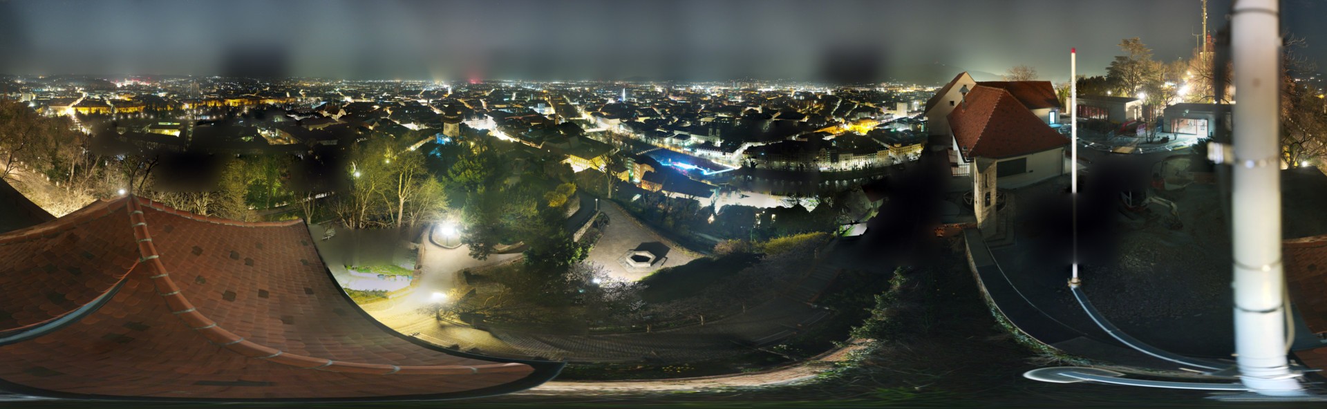 Archiv Foto Webcam Graz: Panorama vom Schlossberg