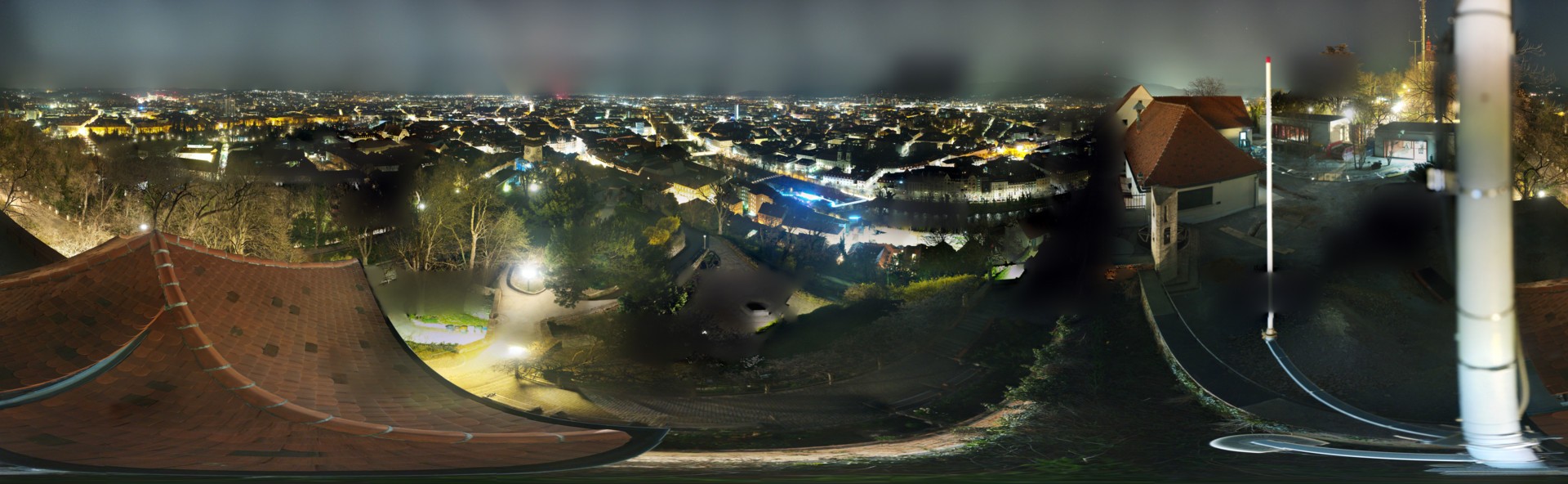 Archiv Foto Webcam Graz: Panorama vom Schlossberg