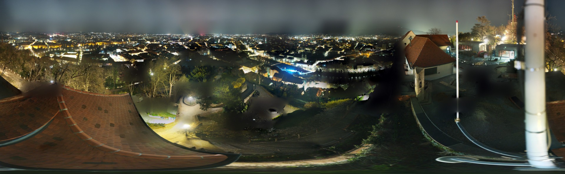 Archiv Foto Webcam Graz: Panorama vom Schlossberg