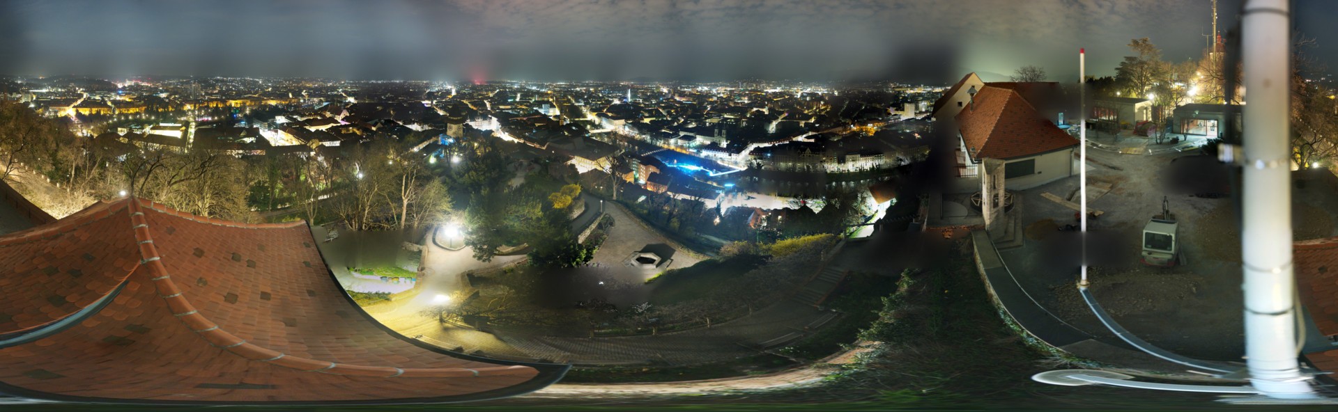 Archiv Foto Webcam Graz: Panorama vom Schlossberg