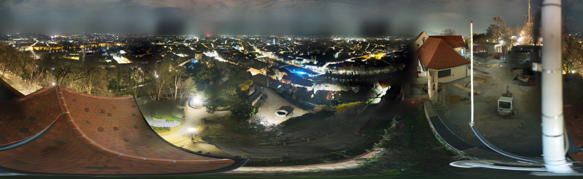 Archiv Foto Webcam Graz: Panorama vom Schlossberg