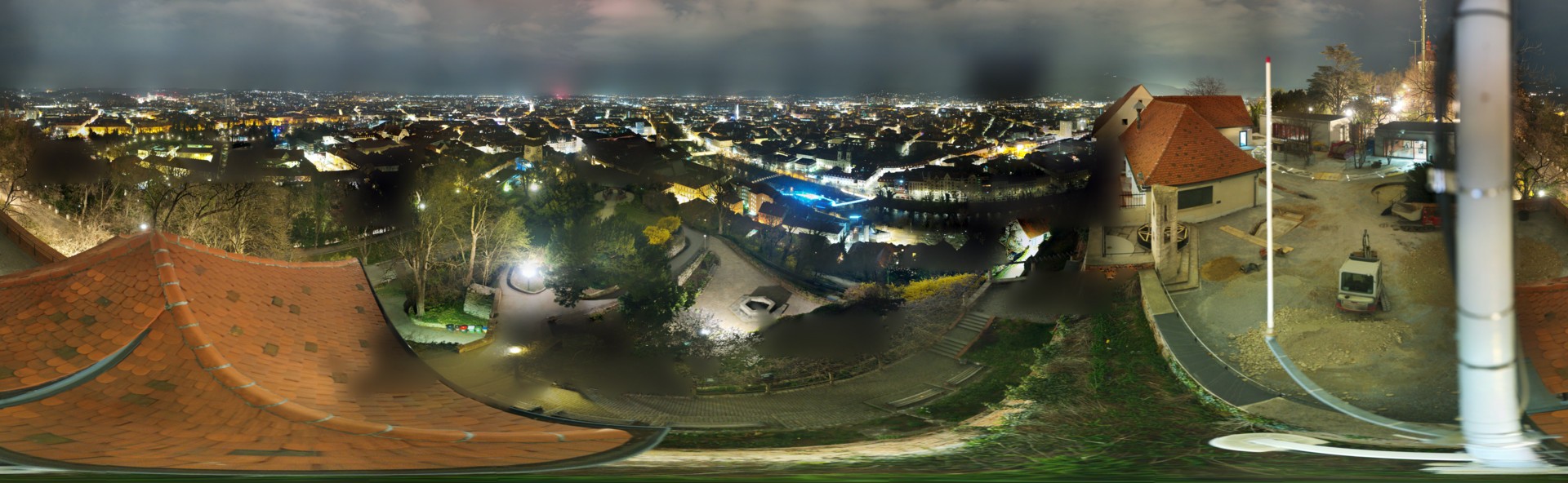 Archiv Foto Webcam Graz: Panorama vom Schlossberg