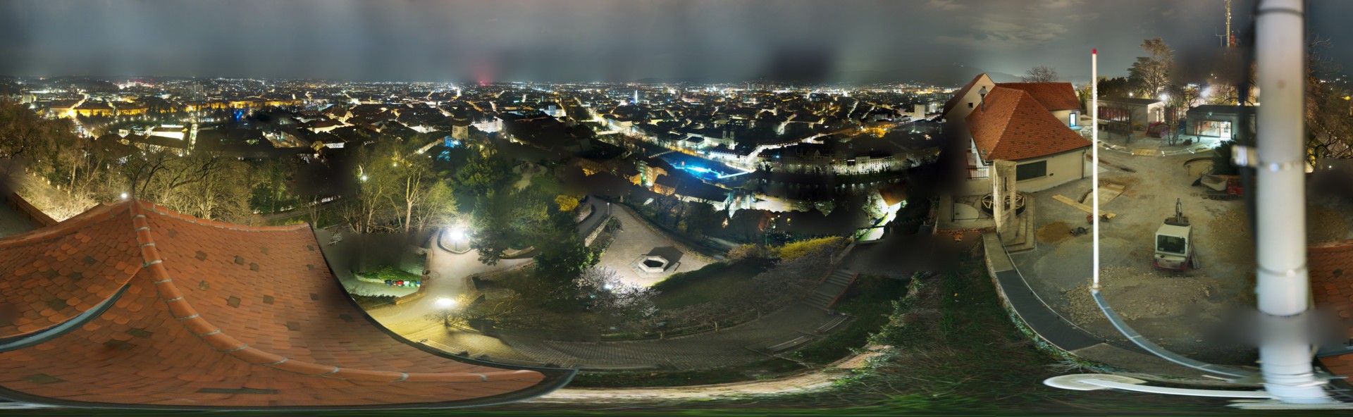 Archiv Foto Webcam Graz: Panorama vom Schlossberg