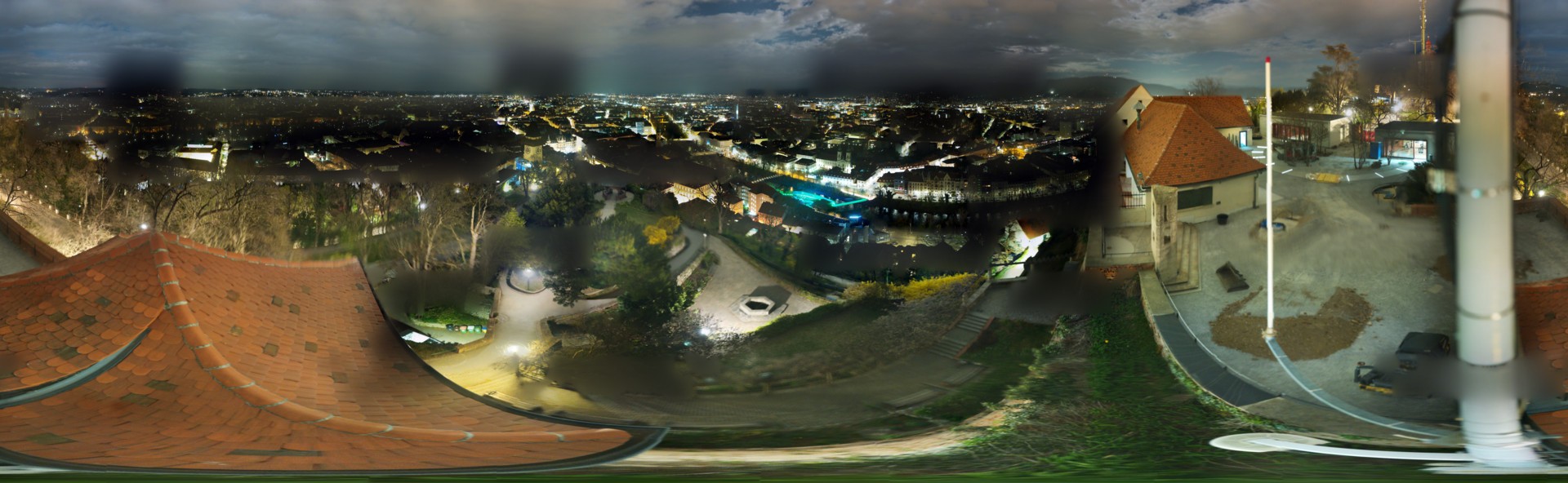 Archiv Foto Webcam Graz: Panorama vom Schlossberg