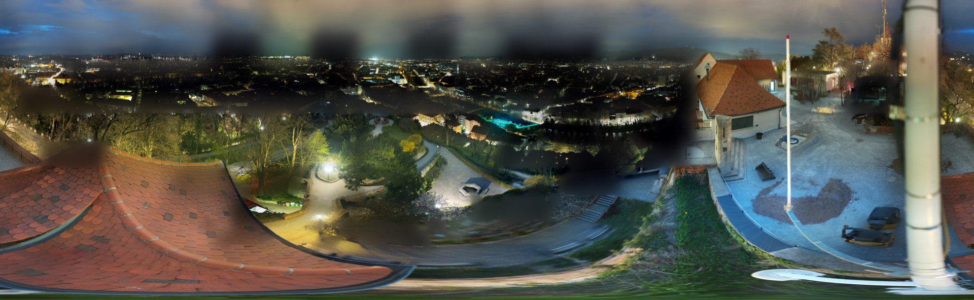 Archiv Foto Webcam Graz: Panorama vom Schlossberg