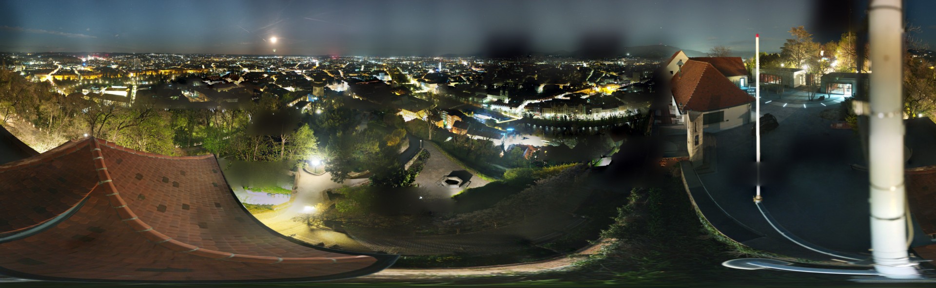 Archiv Foto Webcam Graz: Panorama vom Schlossberg