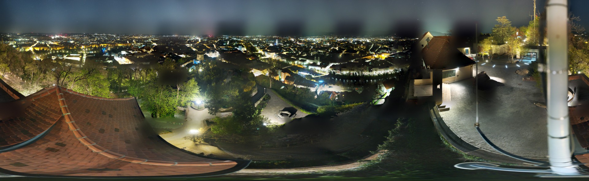 Archiv Foto Webcam Graz: Panorama vom Schlossberg