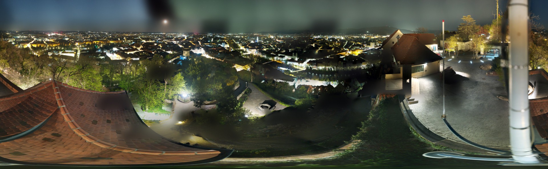 Archiv Foto Webcam Graz: Panorama vom Schlossberg