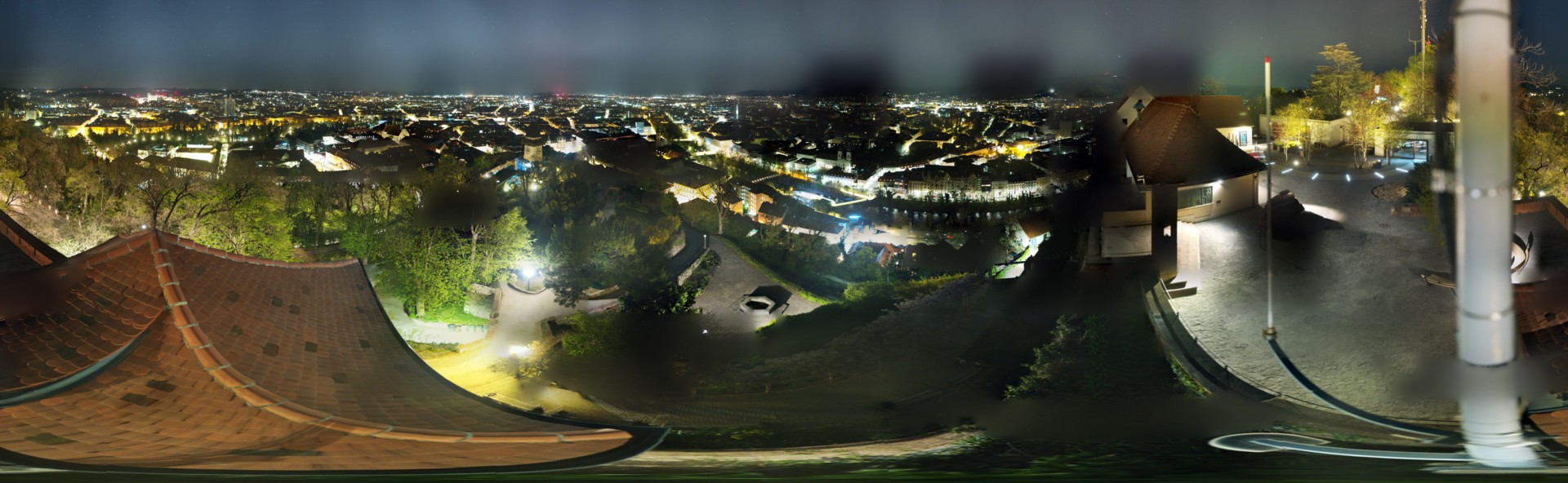 Archiv Foto Webcam Graz: Panorama vom Schlossberg