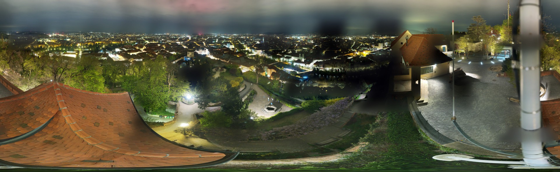 Archiv Foto Webcam Graz: Panorama vom Schlossberg