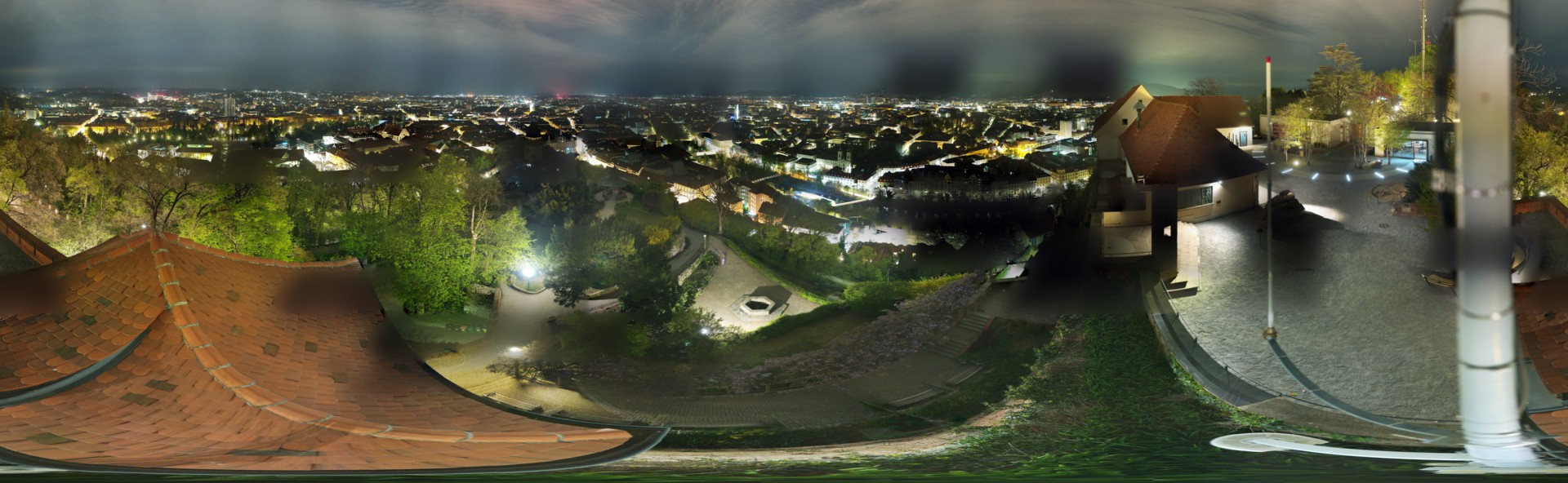 Archiv Foto Webcam Graz: Panorama vom Schlossberg